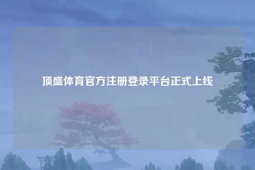 顶盛体育官方注册登录平台正式上线